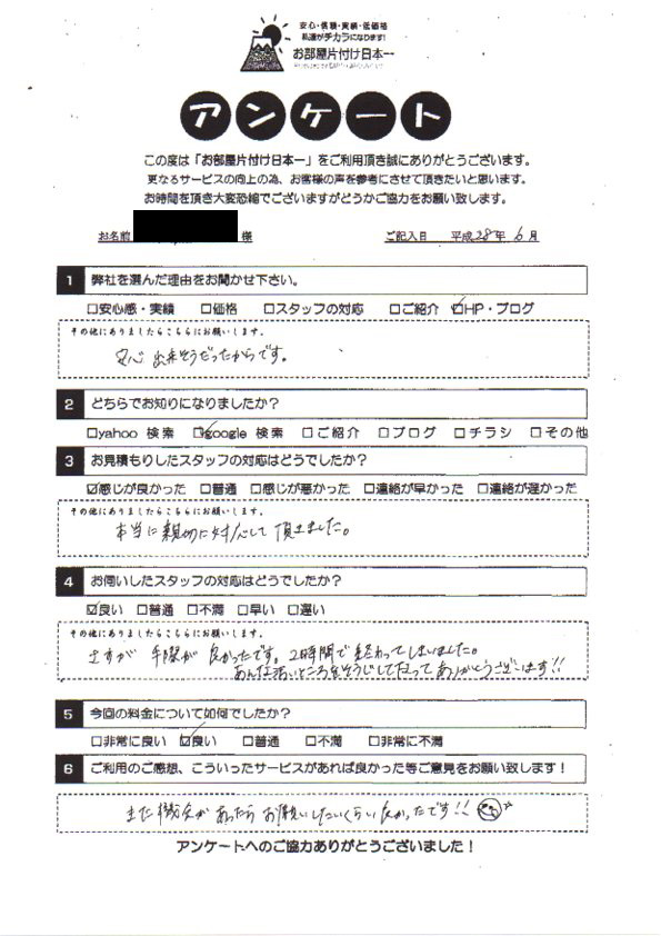 アンケート 161