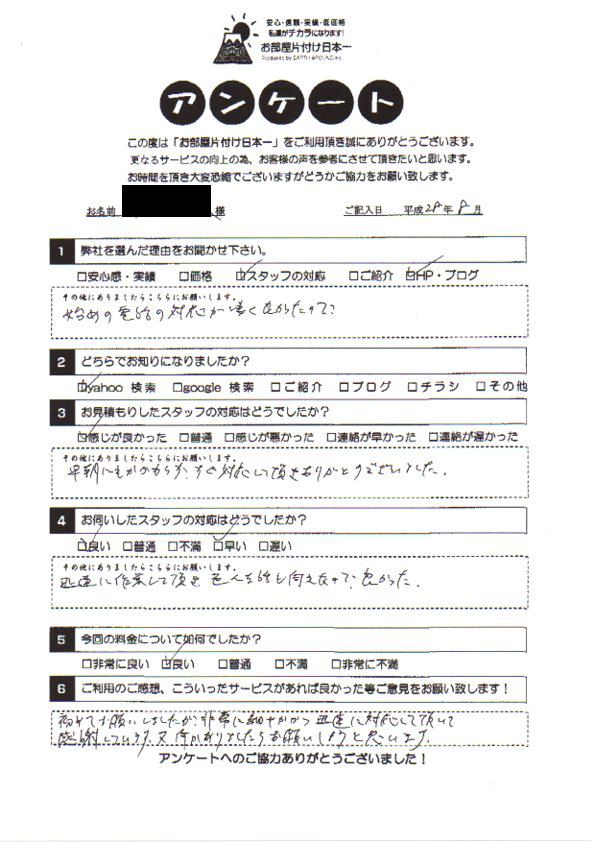 アンケート 201