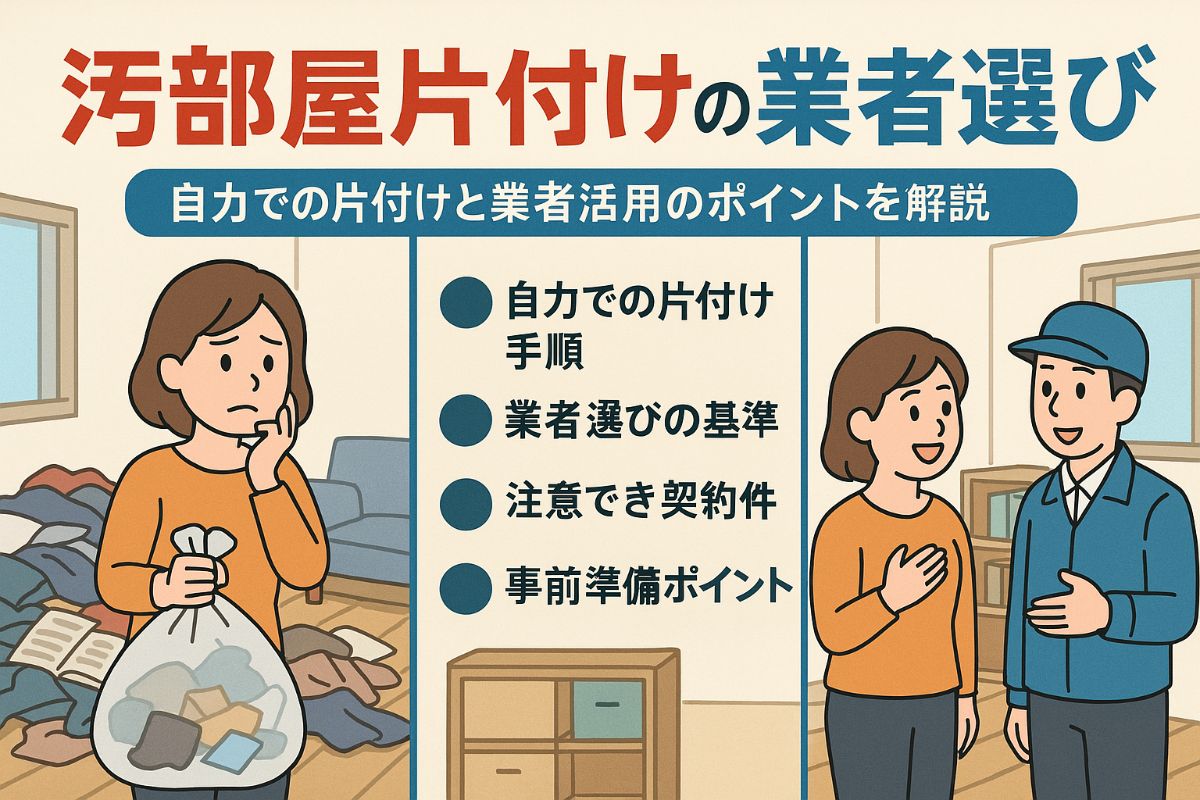 汚部屋の片付けで失敗しない方法と業者選びのコツ