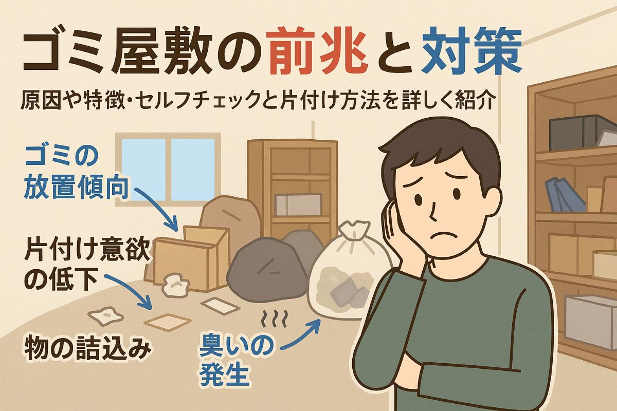 ゴミ屋敷の前兆を徹底解説！原因や特徴・セルフ対策と片付け方法