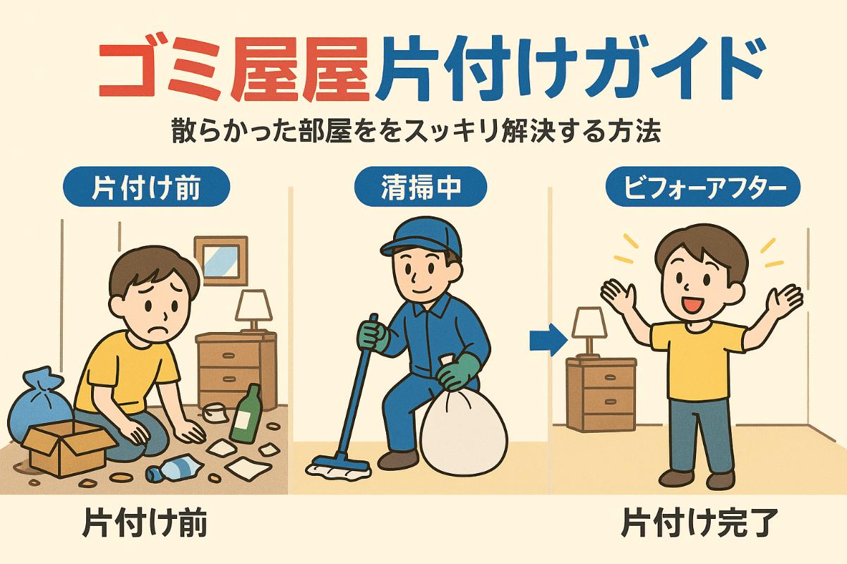 ゴミ部屋の片付け手順と清掃業者の選び方｜費用相場や再発防止策まで徹底解説