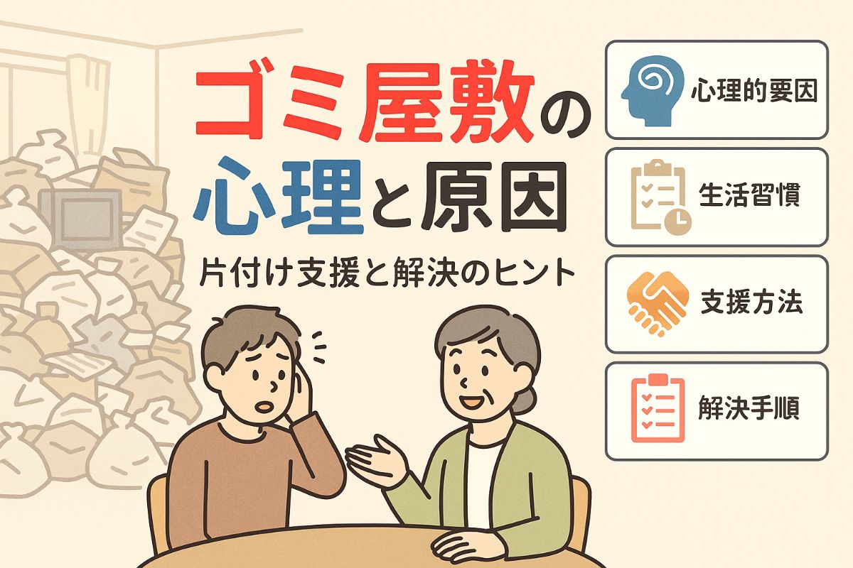 ゴミ屋敷の心理の特徴と原因を徹底解説！片付け方法や支援策・具体的な解決ポイント
