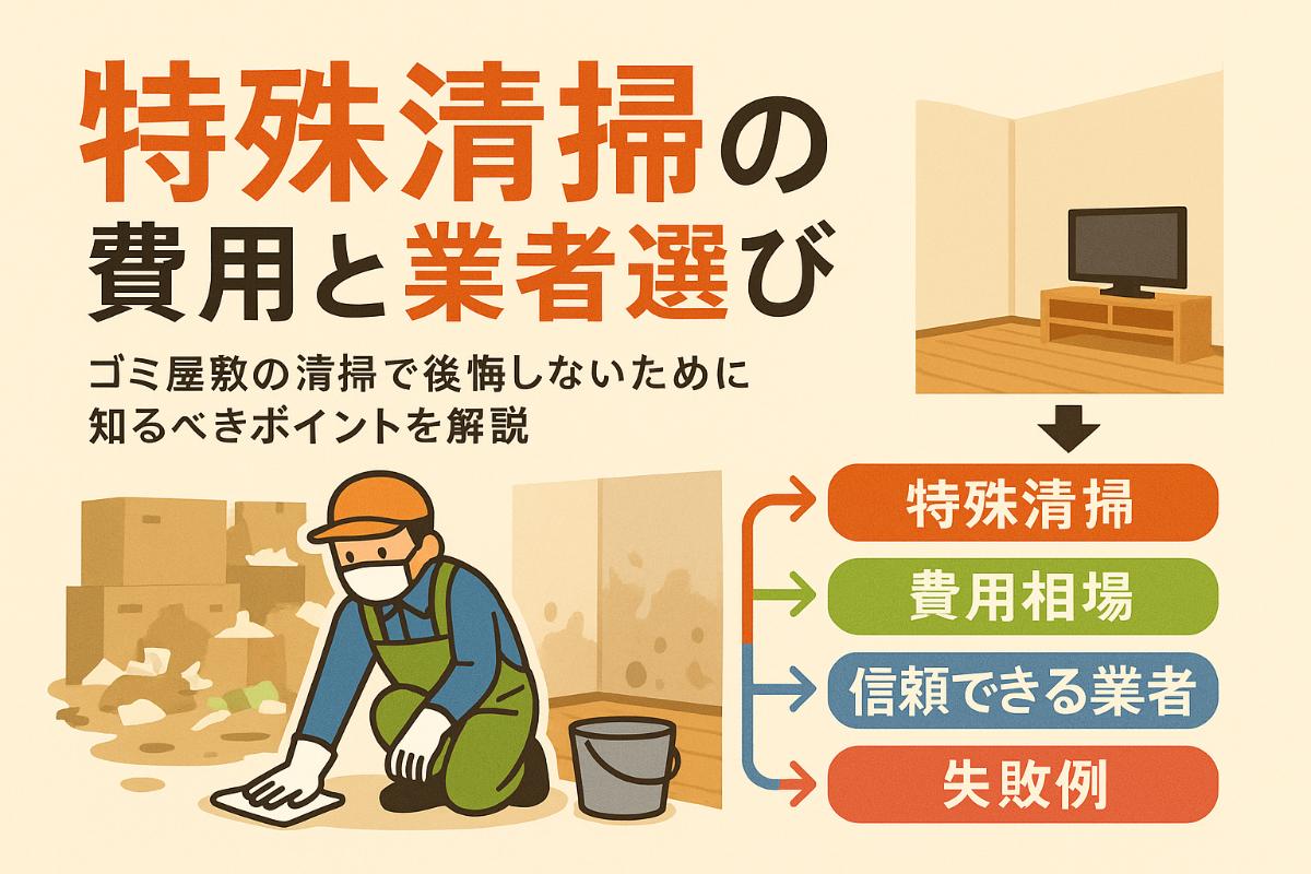 ゴミ屋敷の特殊清掃で失敗しない費用相場と業者選びガイド