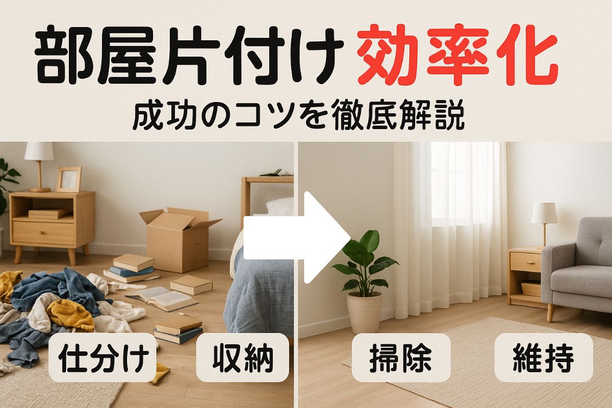 散らかった部屋の片付け手順を効率化する方法と成功のコツ