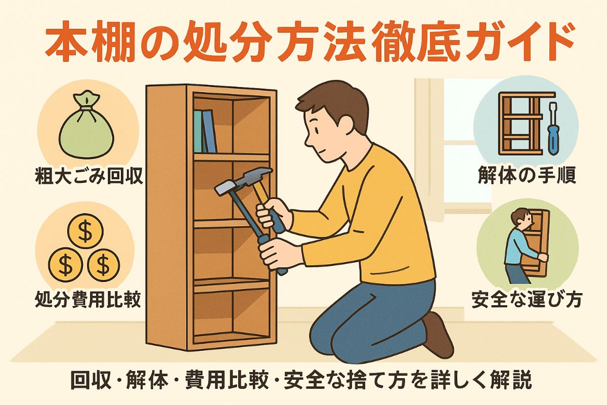 本棚の捨て方と処分方法の徹底ガイド｜回収や解体・費用比較と安全な手順まで解説