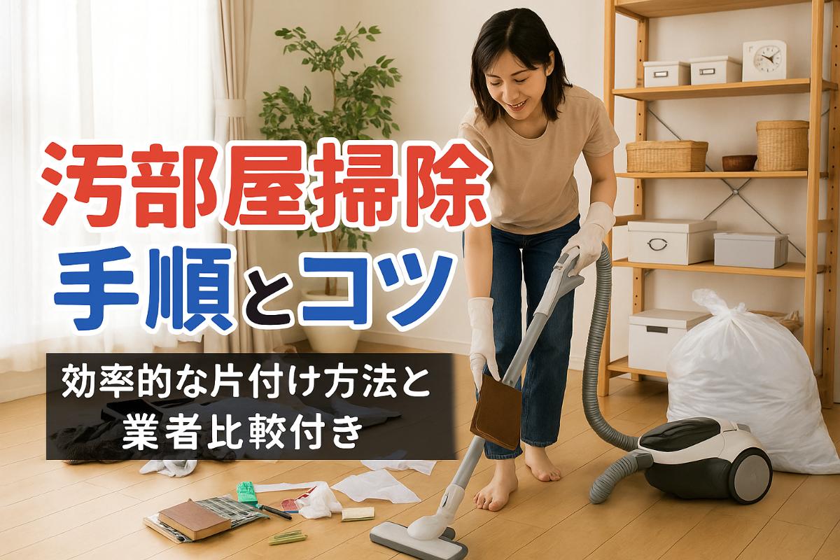 汚部屋掃除の手順とコツを徹底解説!業者選びや費用比較・自力片付けの成功ポイント