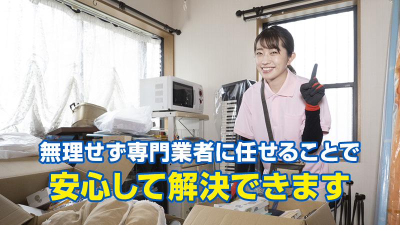 無理せず専門業者に任せることで安心して解決できます