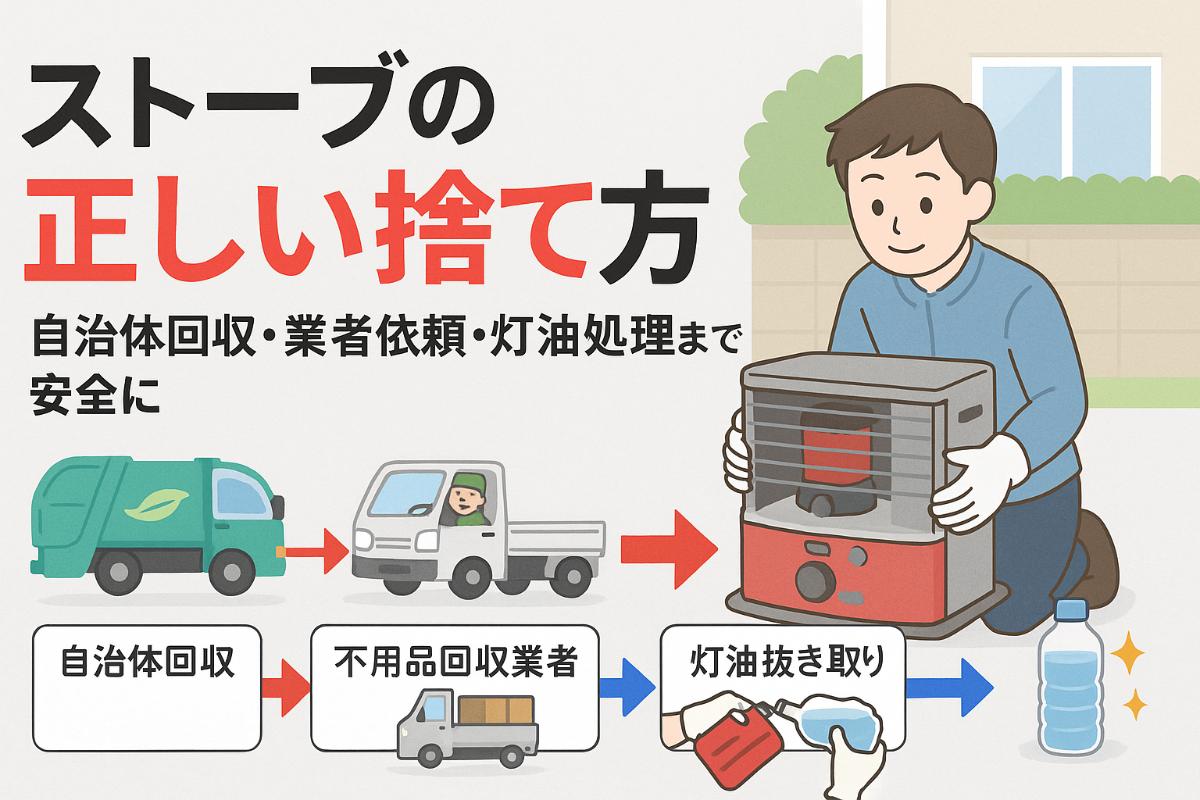 ストーブの捨て方と正しい処分方法｜自治体・回収業者・安全な灯油処理まで徹底解説