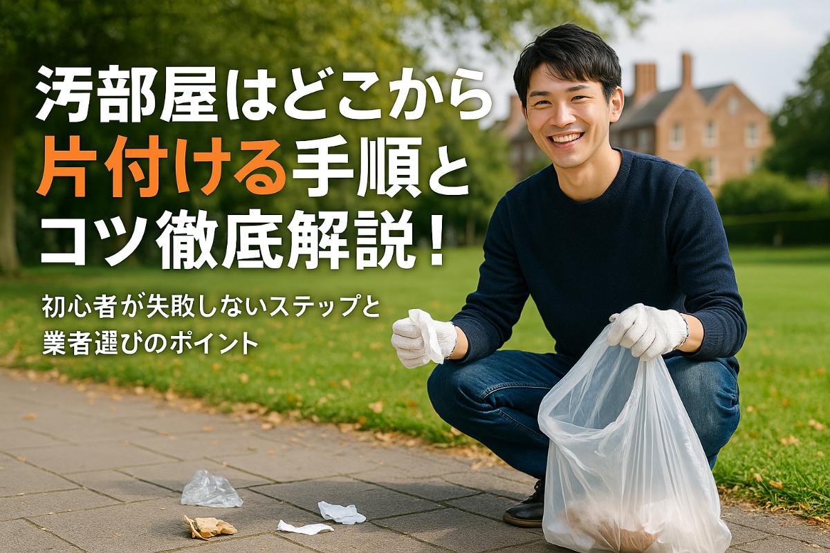 汚部屋はどこから片付ける手順とコツ徹底解説!初心者が失敗しないステップと業者選びのポイント