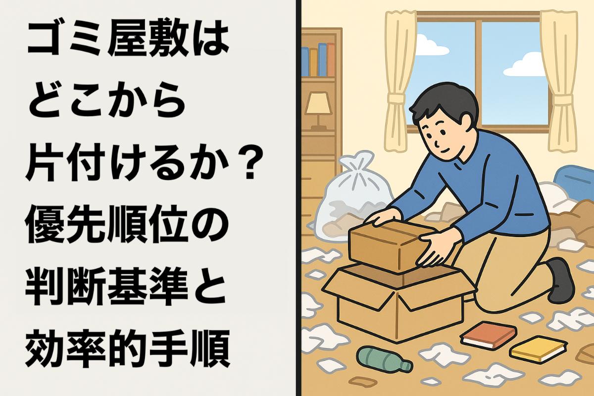 ゴミ屋敷はどこから片付けるか？優先順位の判断基準と効率的手順