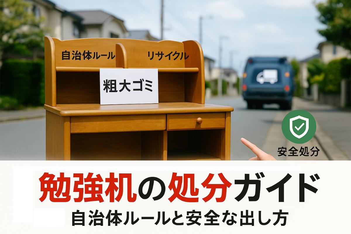 勉強机の粗大ゴミを出し方ガイド｜自治体別ルールと費用・安全な処分方法を徹底解説