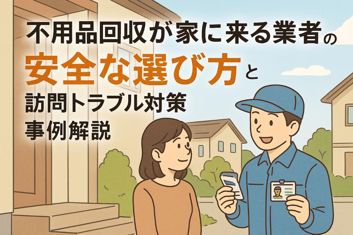 不用品回収が家に来る業者の安全な選び方と訪問トラブル対策事例解説