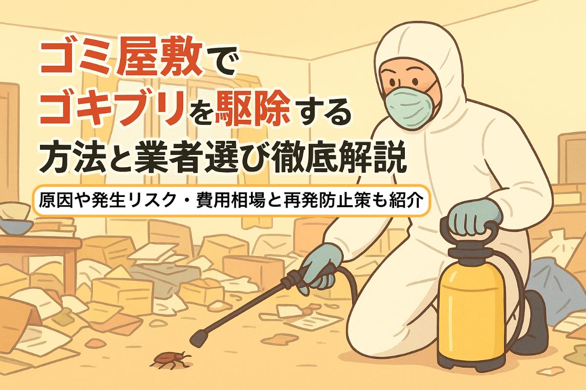 ゴミ屋敷でゴキブリを駆除する方法と業者選び徹底解説｜原因や発生リスク・費用相場と再発防止策も紹介