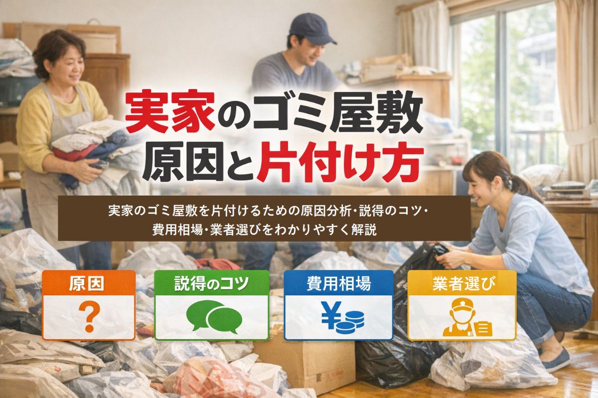 ゴミ屋敷の実家が抱える原因と片付け方を徹底解説｜説得のコツや費用相場・業者選びも詳しく紹介