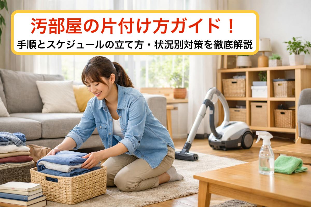 汚部屋の片付け方ガイド！手順とスケジュールの立て方・状況別対策を徹底解説