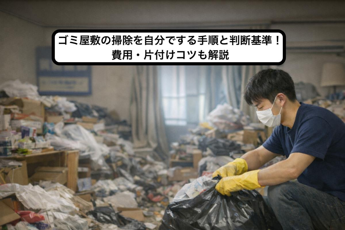 ゴミ屋敷の掃除を自分でする手順と判断基準！費用・片付けコツも解説
