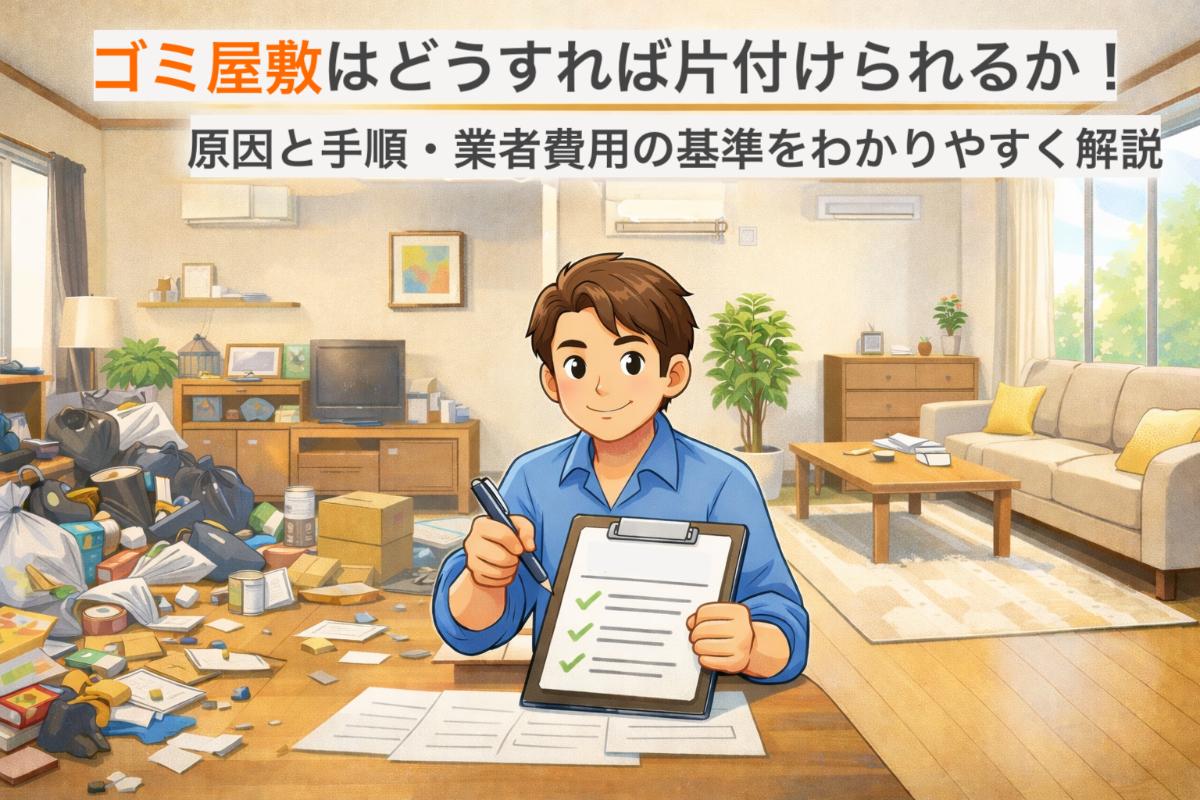 ゴミ屋敷はどうすれば片付けられるか！原因と手順・業者費用の基準をわかりやすく解説